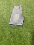 purple jeans shorts