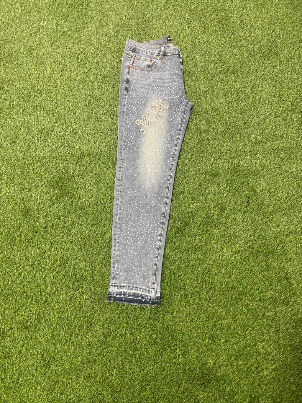 purple jeans