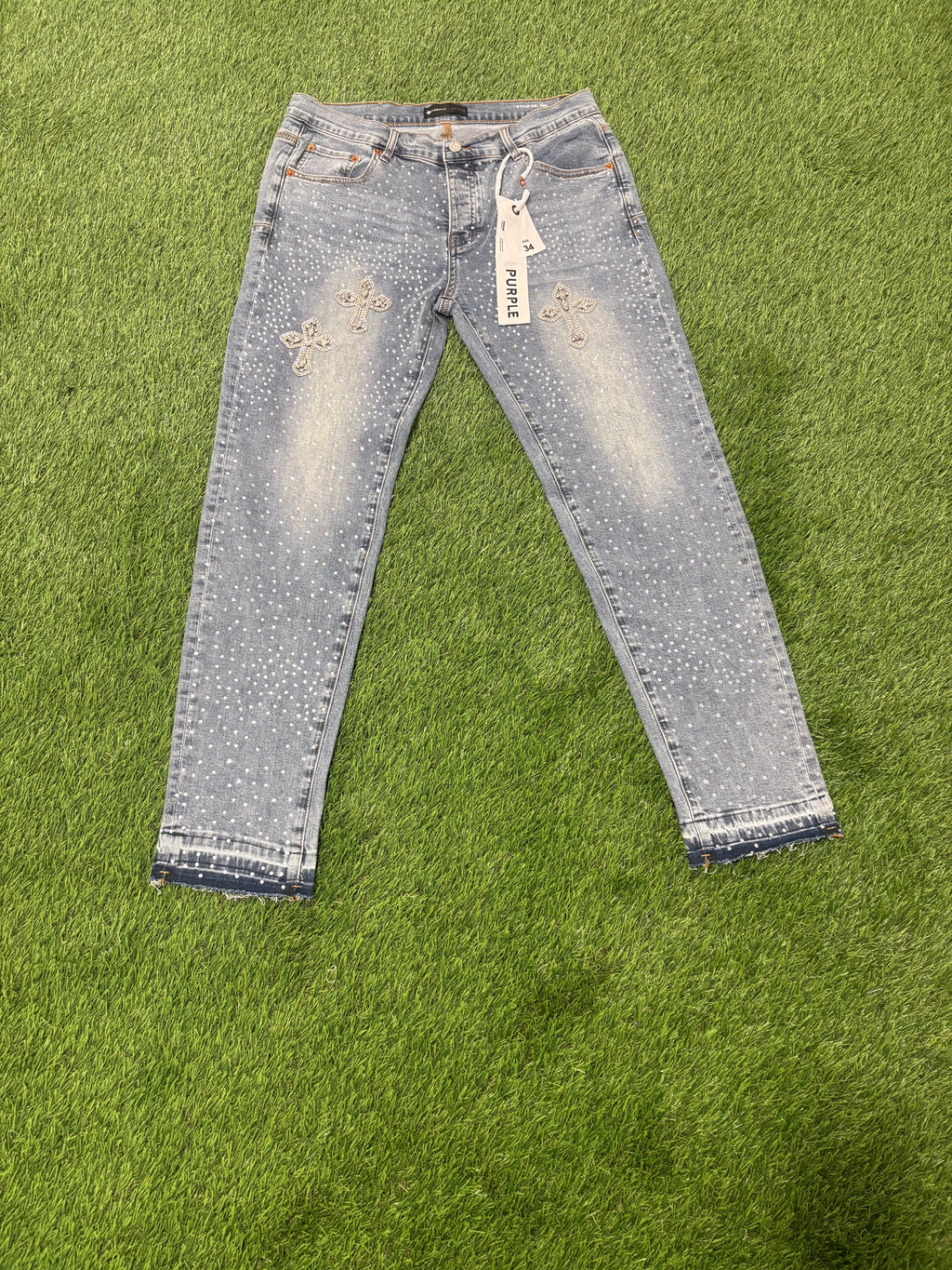purple jeans
