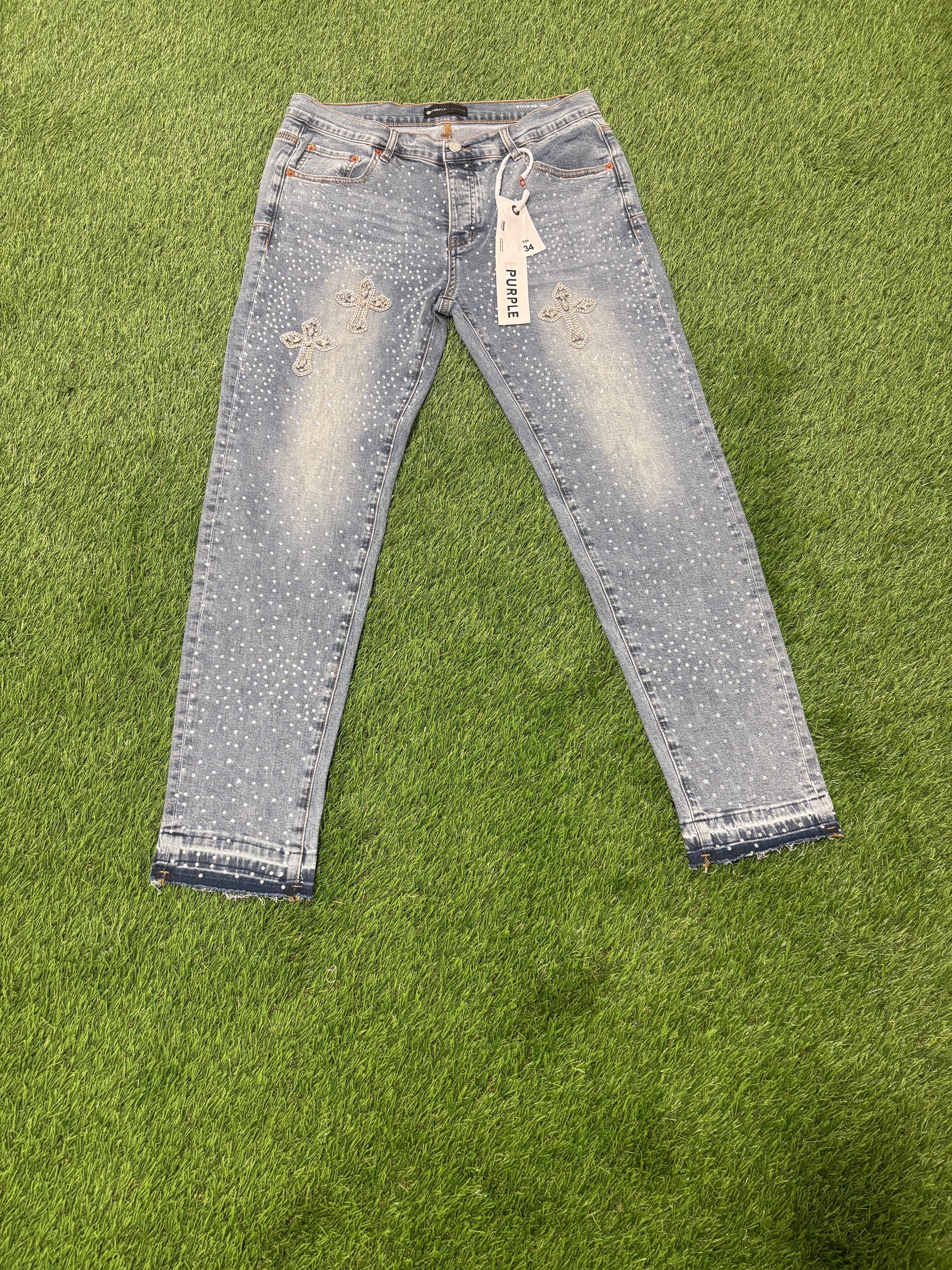purple jeans